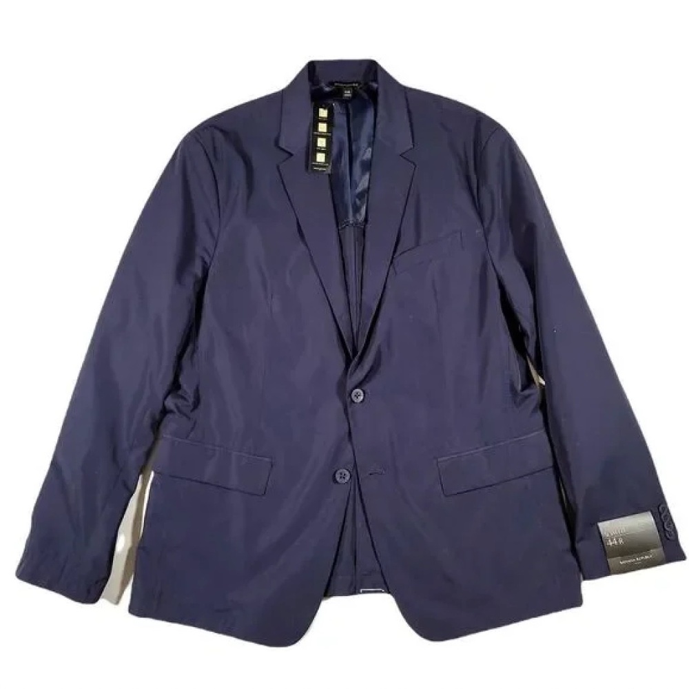 Banana Republic Mens Performance Sport Coat Packable Travel Slim Fit 44R Navy